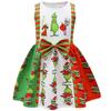 Grinch Halloween Sleeveless Dress For Kids Soft And Comfortable Polyester Material