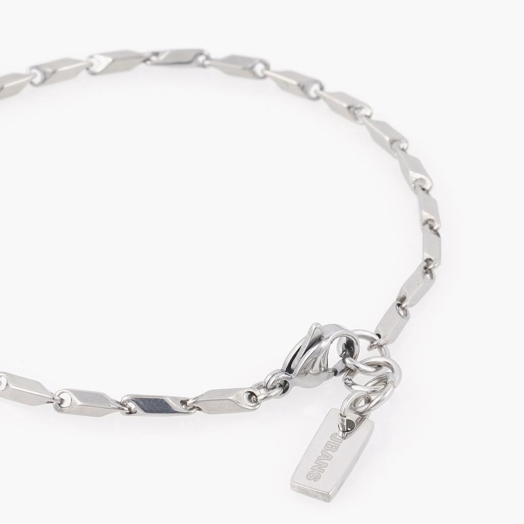 Jbans Classic Ultra Mini Prism Surgical Steel Slim Chain Bracelet (C2401Ac1096_Sv)