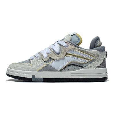Li Ning Wave Pro Comfortable Non Slip Lightweight Low Top Skateboard Shoes Women's White Gray AECT034-1