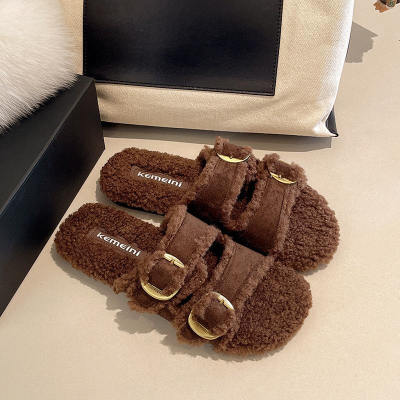 

Темпераментные туфли Мао Мао на толстой подошве женские 2025 новая осенняя модная универсальная обувь для верхней одежды туфли-шлепанцы с одним носком 40