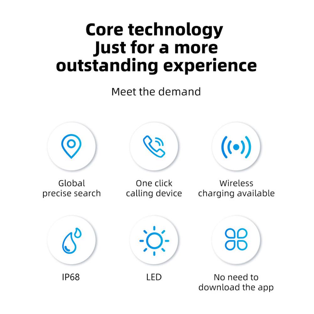 Wireless Charging Item Card Finder IPX68 Waterproof Works for Apple Find My Wallet Anti-loss Card for Effortless Wallet Tracking