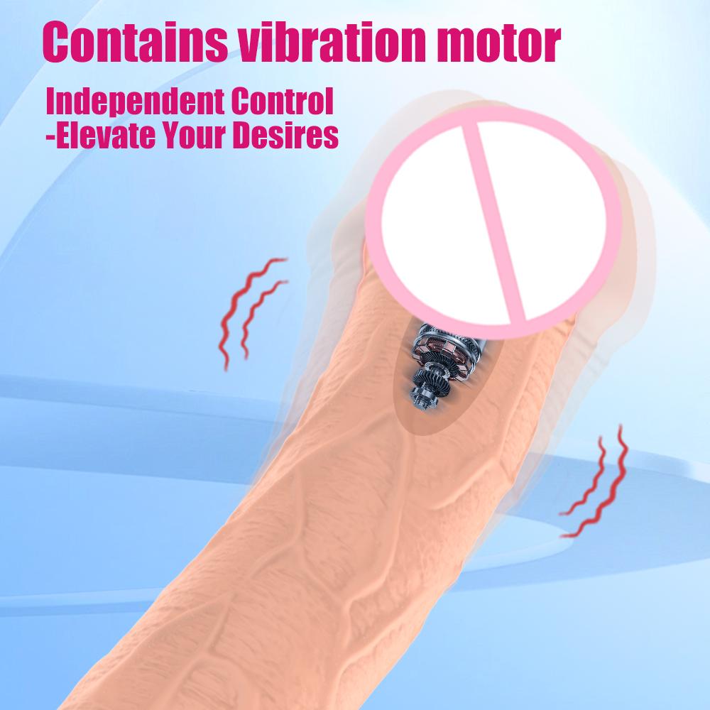 Realistic Dildo Vibrator Anal Dildo with 10 Vibration Modes Remote Control Penis Retractable Vibrator Female Sex Toys