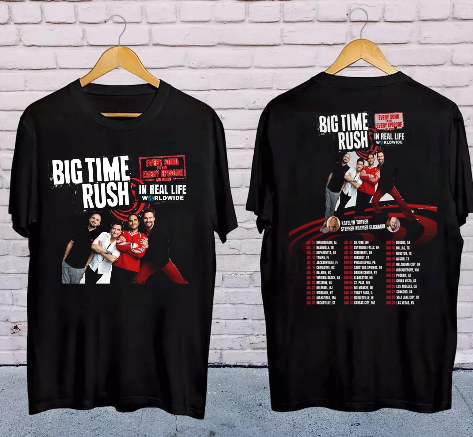 Big Time Rush В Реальной Жизни Мировой Тур Даты 2025 Футболка 2 Стороны KK1810 L