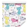 Colorful Cute Kittens Wallpaper for Living Room and Bedroom 50x1000