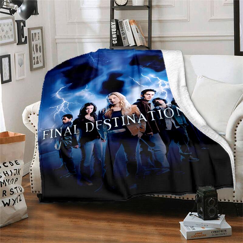 1pc Blanket Final Destination Bloodlines1 Print Design, Lightweight Blanket for Sofa, Bed- Soft &Warm, Gift for All Seasons Like Christmas, Halloween