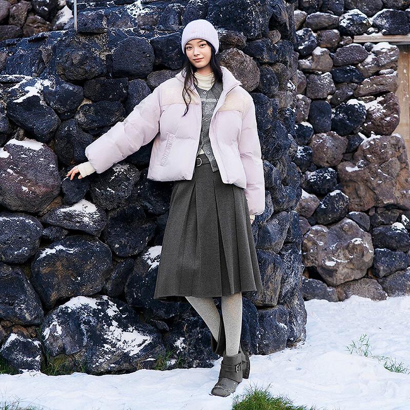 LED'IN Women's Short Korean Style Down Jacket