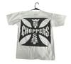West Coast Choppers Logo Croce Semplice taglia M 38-40 Fronte e Retro Bianco e Nero Y2K T-Shirt Unisex