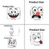 Easy Peelable Stick Smiling Face Stickers 4PCS Premium Decals For Electronics Game Controllers Phone Backs Easy Removal