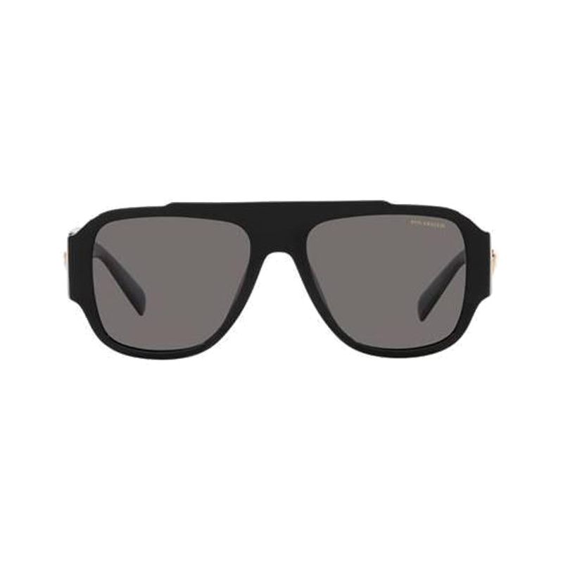 Versace Sunglasses With Lettered Lenses In Irregular Shape Women sunglasses Black VE4436UGB181