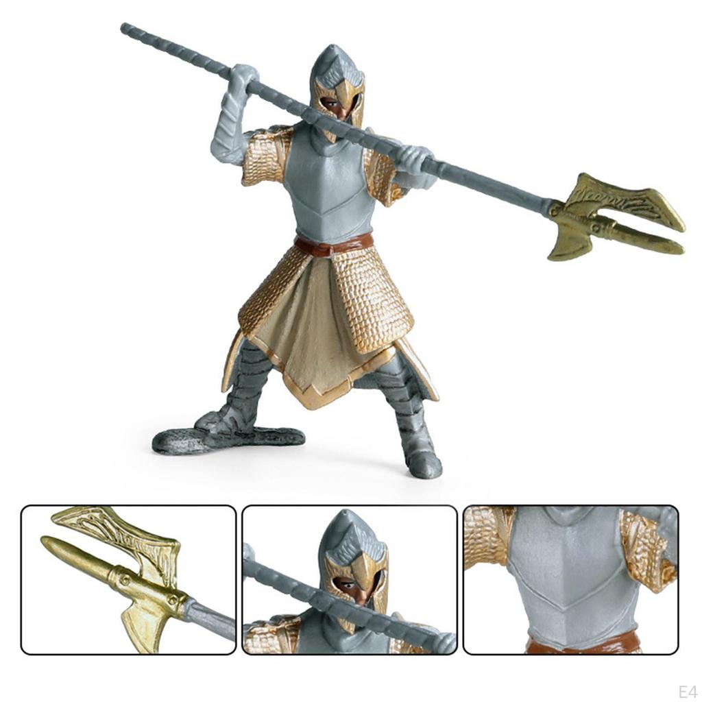 European Knight Models Toy Ornament Desktop Decor Miniature Painted Archaic s Medieval Action