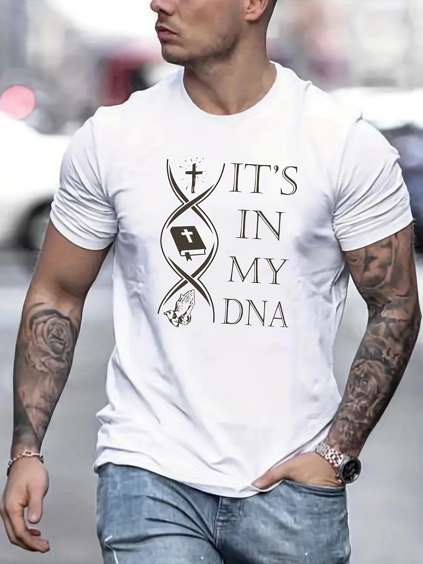 

Christ is in my DNA, Unisex T-shirt, niche design print, high-quality breathable material, sweat absorption, skin friendly, everyday Unisex s T-shirt XXXL