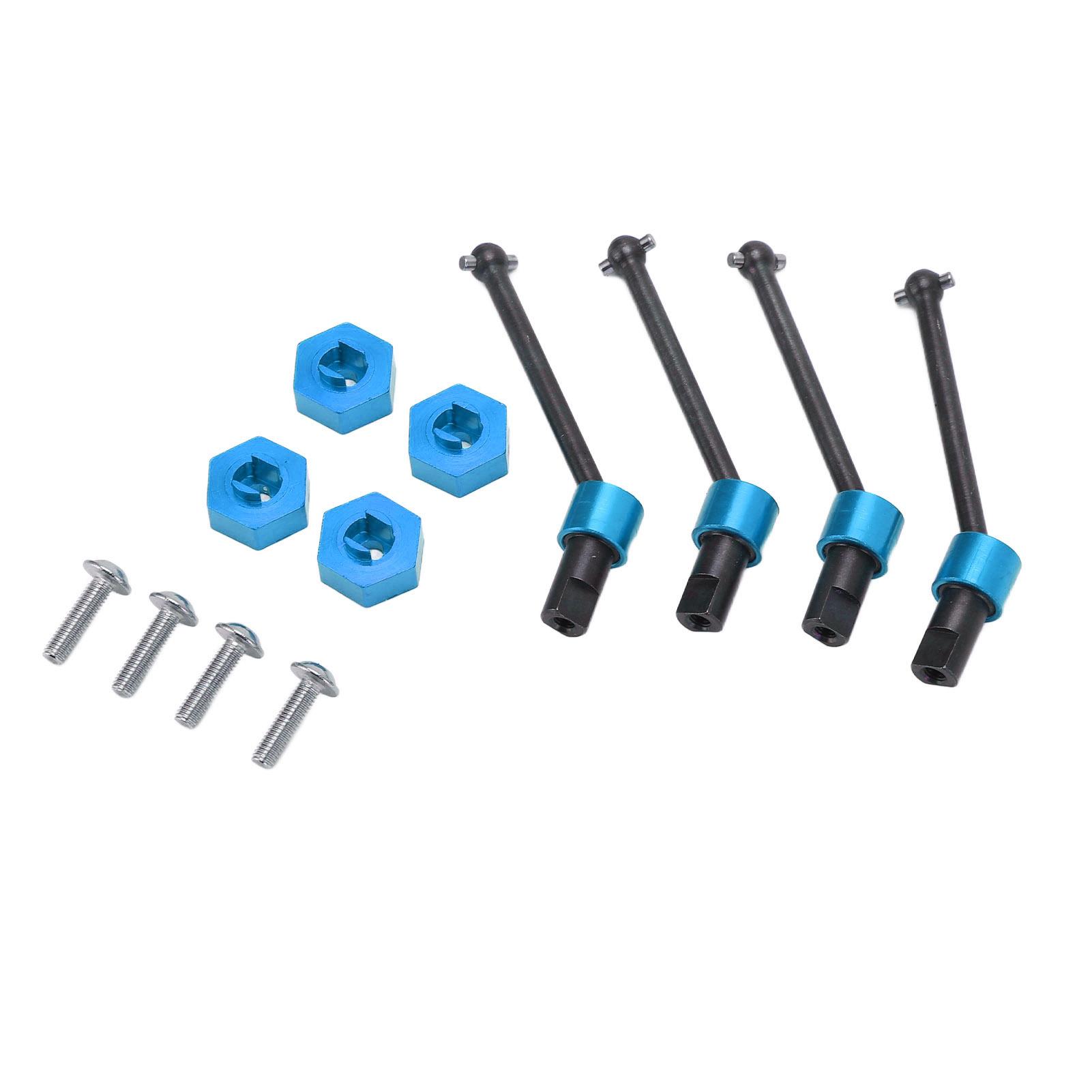 

Metal Driveshaft Assembly Hex Wheel Hubs Combiner CVD for Traxxas LaTrax Teton 118 RC CarBlue синій
