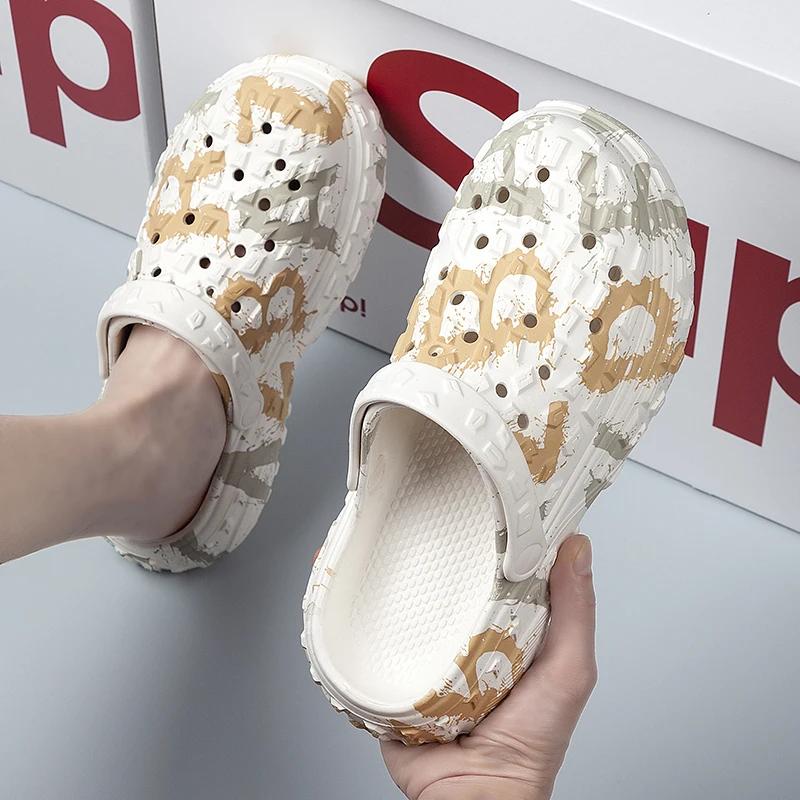 Thick-soled Casual Shoes Non-slip Comfortable Beach Shoes Lightweight Garden Shoes High-quality Sandals Breathable Slippers Mens