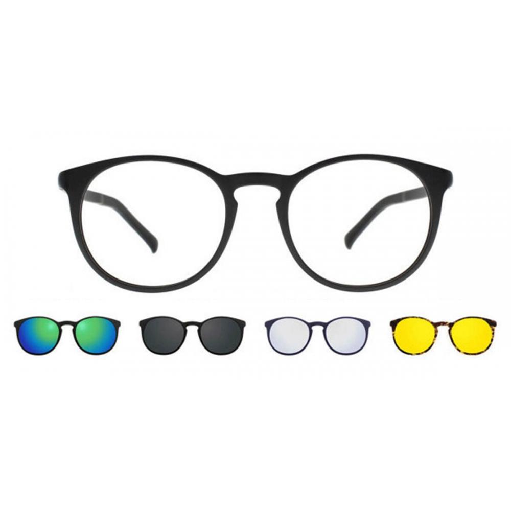 

Clip On Oval Navy BlUe SmartbUy collectiOn cOnnelly With Clip On FoUr Set U 0220 M04 fashiOn Unisex Eyeglasses Navy Blue/48