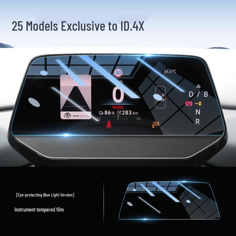 Volkswagen ID4X CROZZ Tempered Glass Screen Protector & Central Control Film for Interior Decoration
