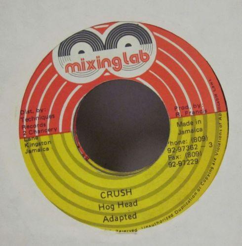 

7inch Record HOG HEAD Crush NONE Mixing Lab Jamaica Reggae Ska Dub Used