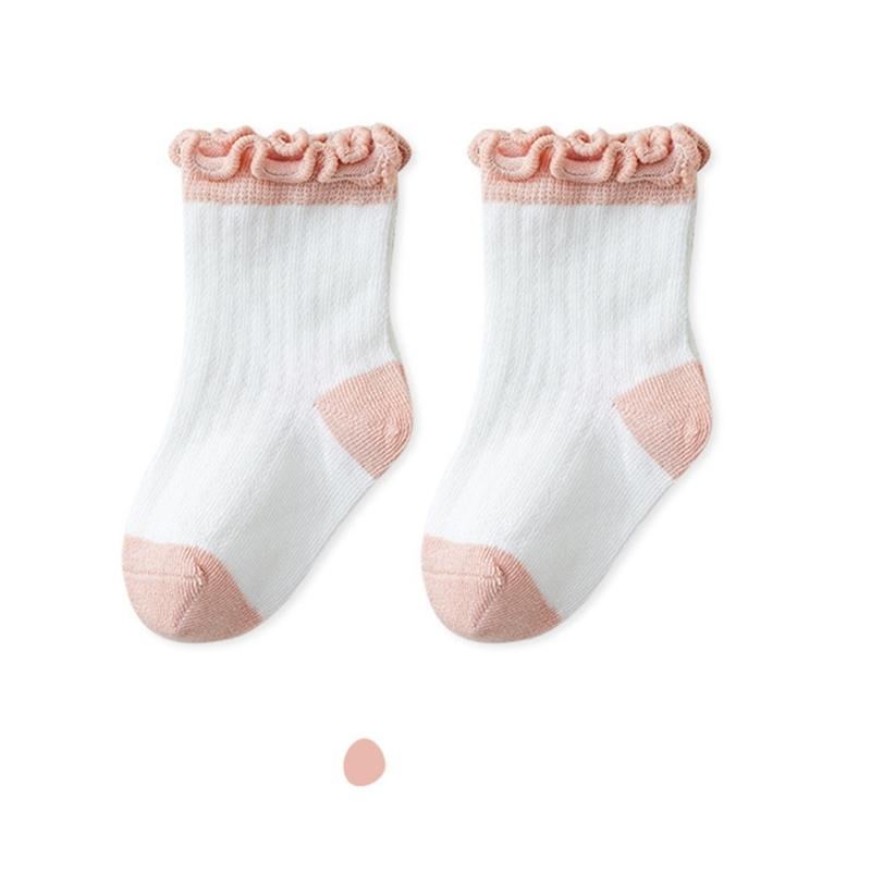 3 Pair/set Kids Socks Elastic Cuffs Breathable Mesh Design for Daily Use 0-5 Years Old Comfortable Summer Footwear