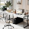High Gloss Work Table, with Drawers - White