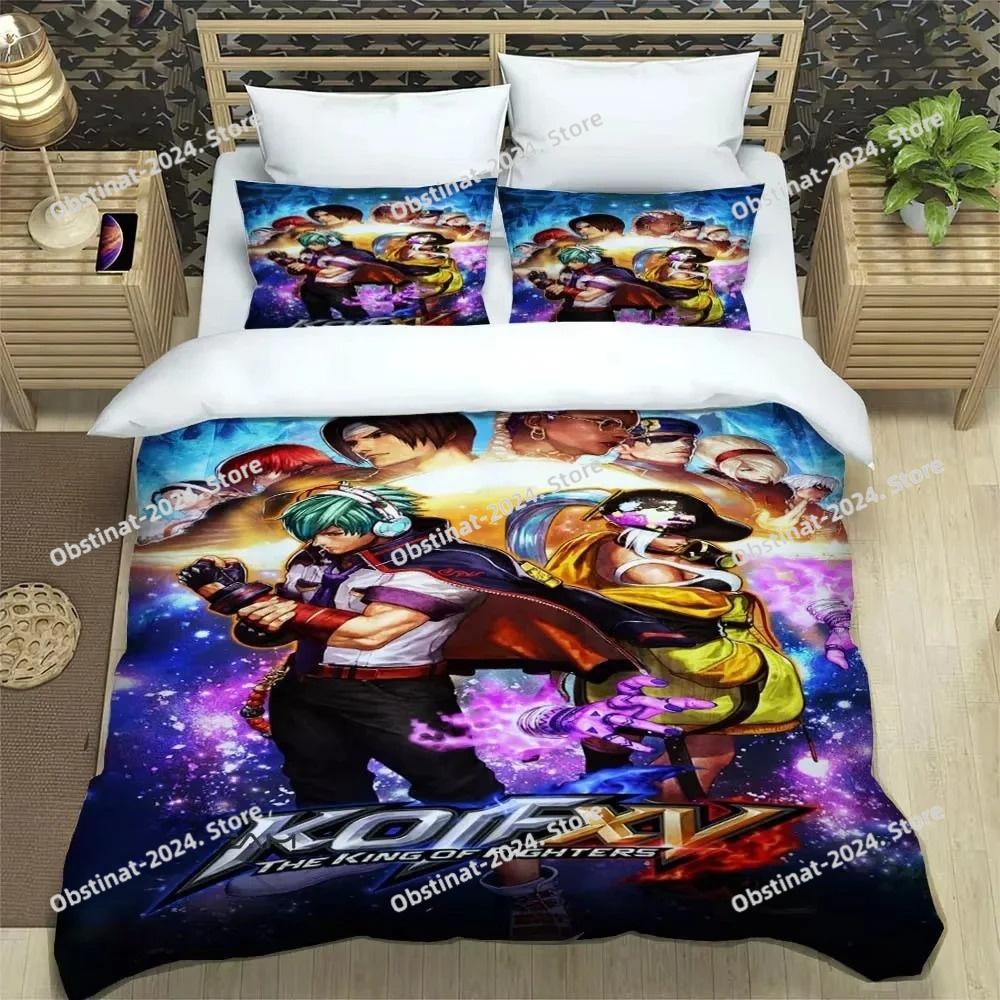 KOF Game Cartoons 3D Bedding Set Printed Duvet Cover Sheet Pillowcase Soft Quilt Cover Full Queen King Size Luxury Birthday Gift