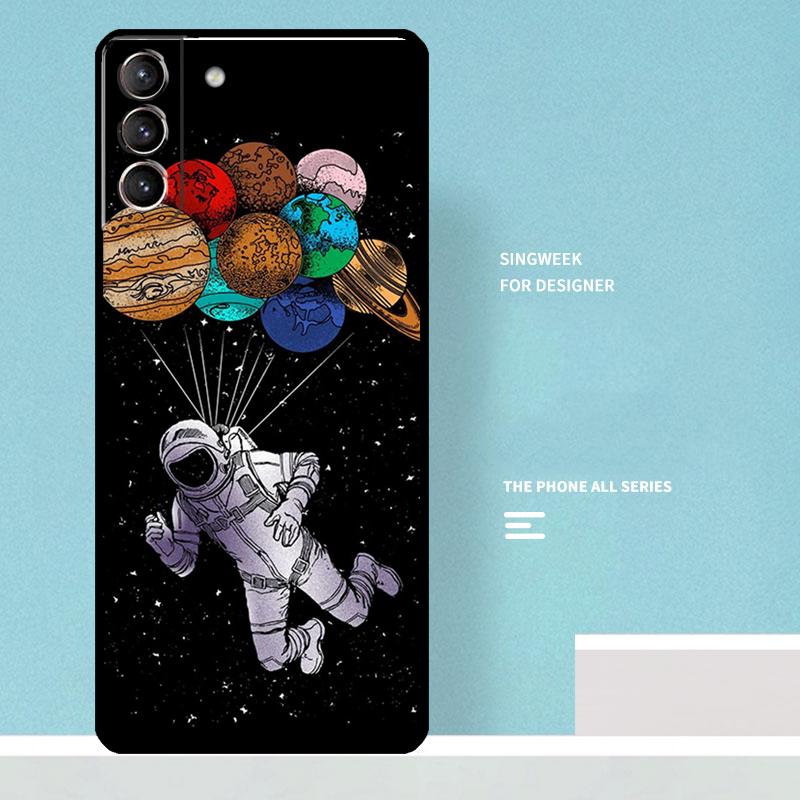 Astronaut Balloons Stars Space Planet Case For Samsung Galaxy S25 Ultra S25 FE S20 S21 S22 S23 Plus S9 S10 S24 Ultra Phone Cover