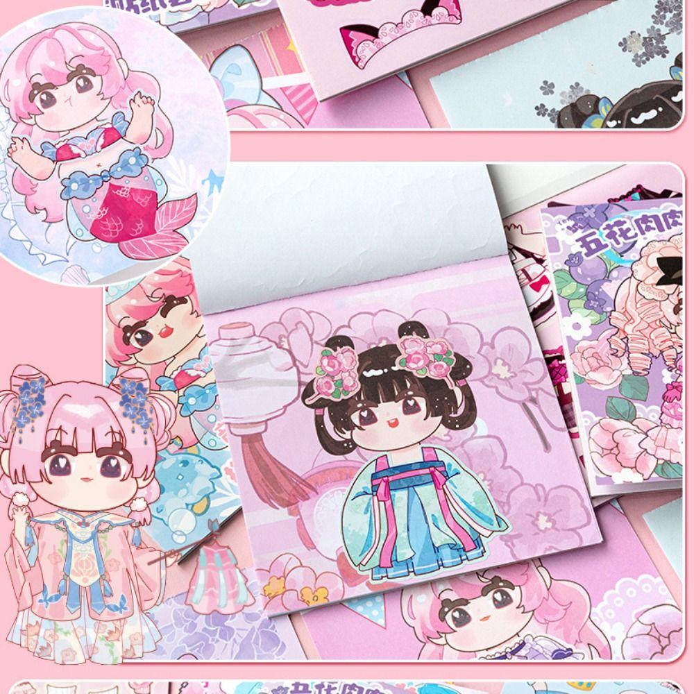 Cartoon Dress Up Sticker Paper Dress-up Outfit Stickers Painting Book Stickers Kids