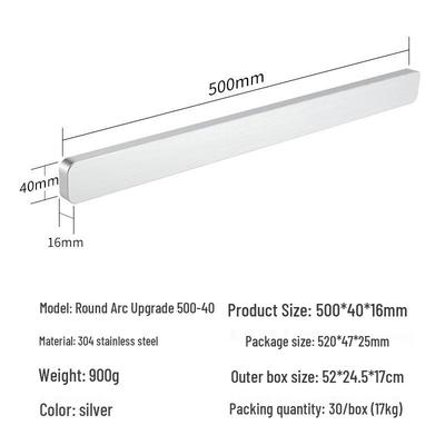 Soporte Magnético para Cuchillos de Acero Inoxidable 304 Montado en la Pared