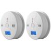 Pachet de 2 Alarme Detector de Fum și Detector de Monoxid de Carbon cu Afișaj LCD A