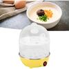 Rapid Electric Egg Cooker - Steamer for Hard Boiled, Poached, Scrambled Eggs & Omelets (2 Layers Yellow)