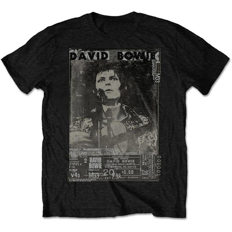 

David Bowie Printed Tshirt Men Women Oversized Yk Streetwear Tee Vintage Casual Cotton Tshirt Both Men Women Top Band Clothes S
