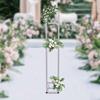 White Metal Wedding Arch Stand for Party Backdrop Adjustable Iron Balloon Flower Frame Folding Base No Assembly