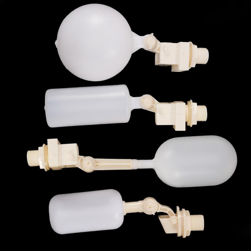 4 Type DN15 Adjustable 1/2" Floating Auto Fill Valve Automatic Fill Tank Water Level Control 1/2" Thread Plastic Float Valve