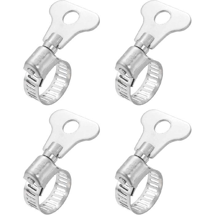 

HARFINGTON 4pcs Hose Clamps 1.8 -2.8 (46-70mm) Adjustable 304 Stainless Steel Worm Gear Hose Clamps Assortment Kit for Plumbing Dryer Vent 10-16mm