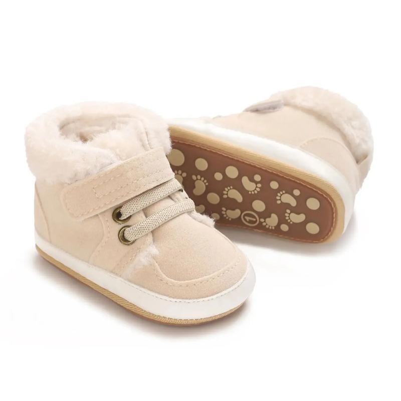 Baby Winter Boots Soft Snow Shoes Toddlers Warm First Walkers Solid Color Design
