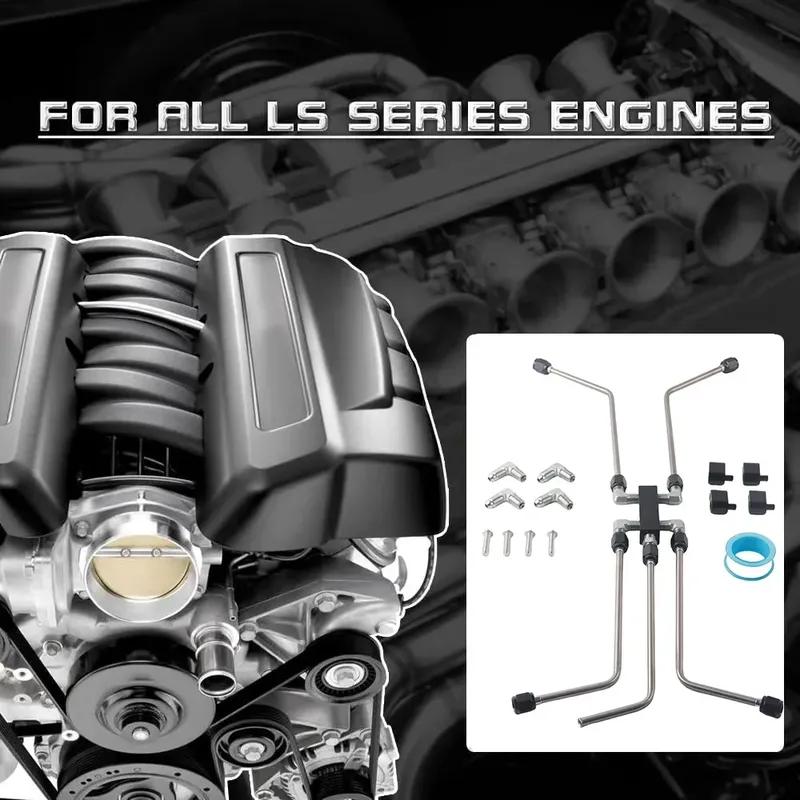 New AN4 LS Stainless Coolant Crossover Steam Vent Kit Compatible with for LS1  LS2, LS3, LS6, LS7, LS9 LSX Engines