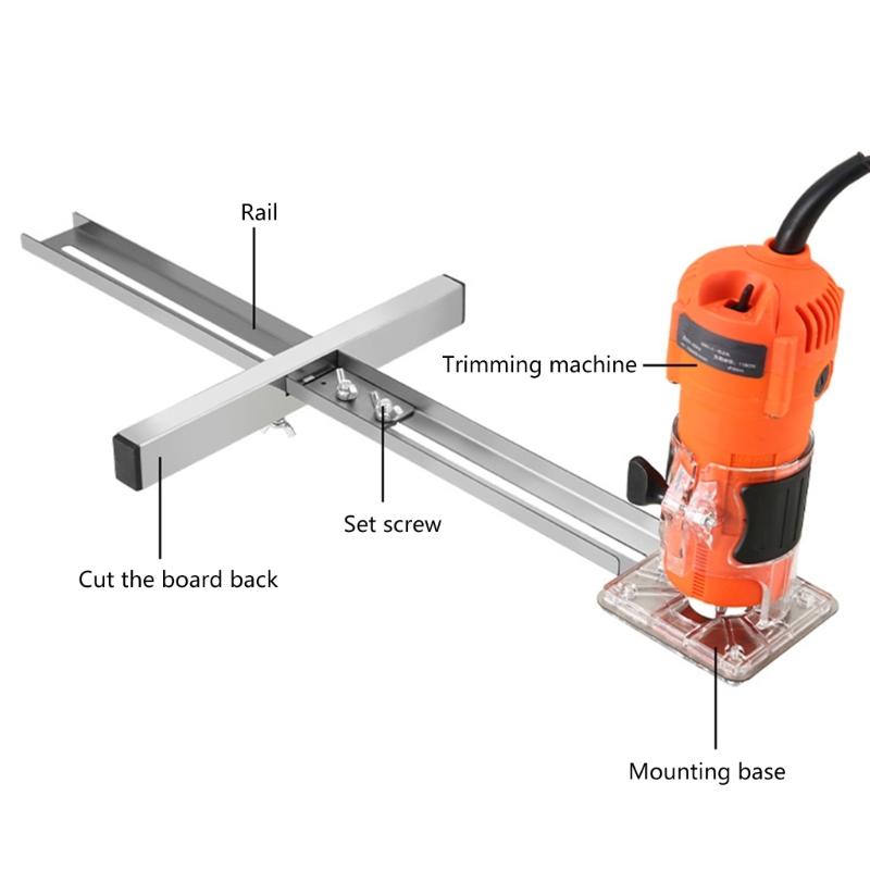 Staffa per scanalature di fresatura per router, Scanalature di fresatura per router, Piastra per tavolo router, Macchina per rifilatura a ribalta per fresatura legno