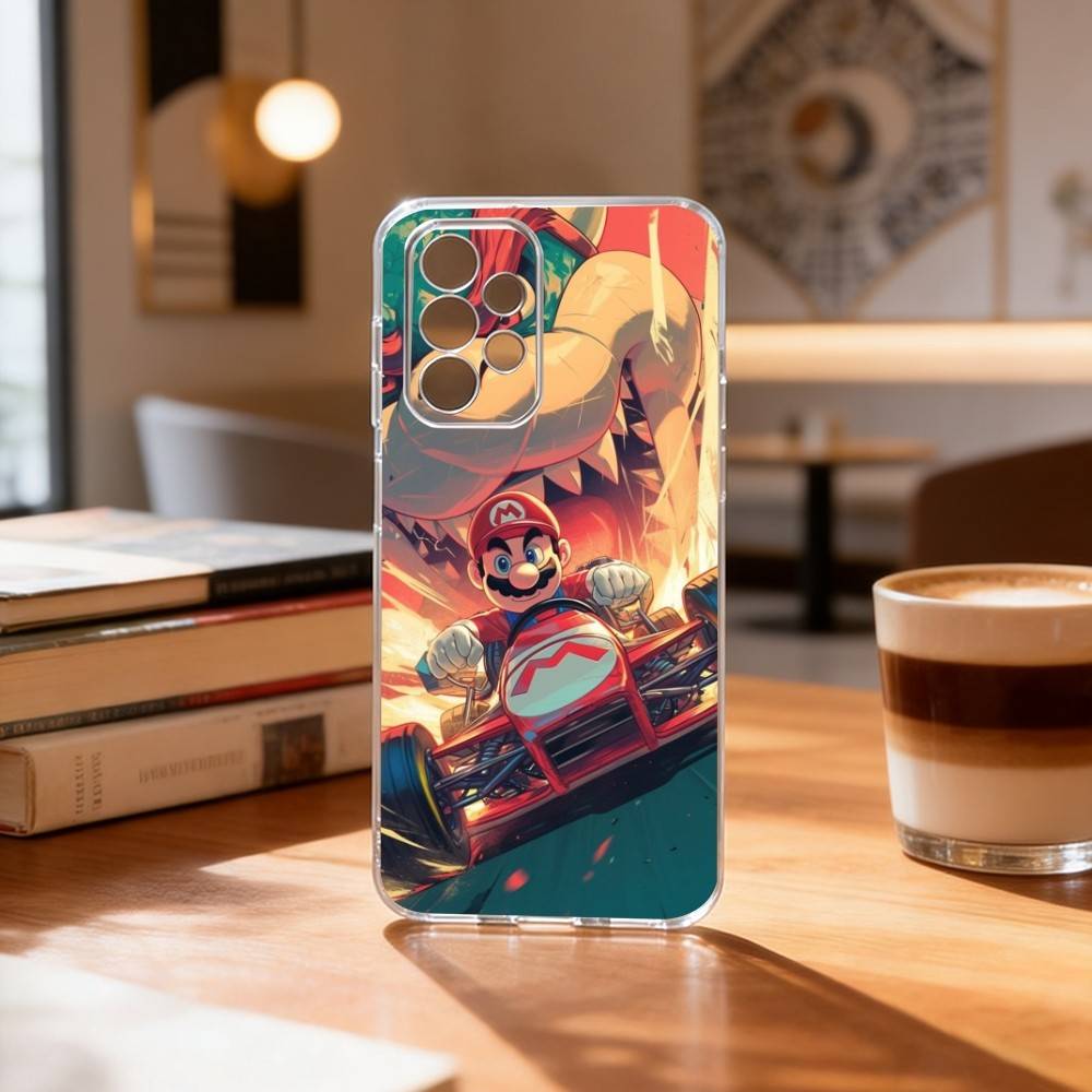 cartoon Super T-MarioS Bros  Phone Case Transparent Silicone Soft For Samsung S25,S24,S21,S22,S23,S30,Ultra,S20,Plus,Fe