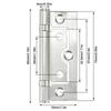 6pcs Stainless Steel Door Hinges Smooth Cabinet Hinges Mute Butterfly Hinges  Wardrobe