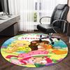1pc Strawberry Princess4 Print Round Carpet Chair Round Carpet Suitable for Bedroom Living Room Home Decorative Carpet