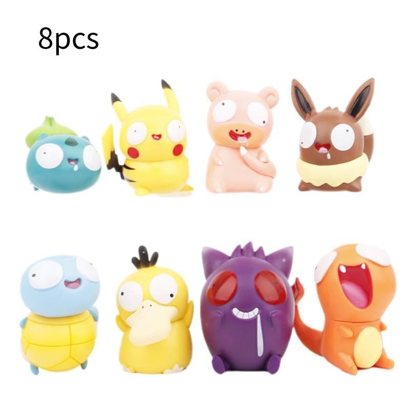 Adorable Psyduck Slowpoke Pvc Toy Model Blind Box Collectible Figures