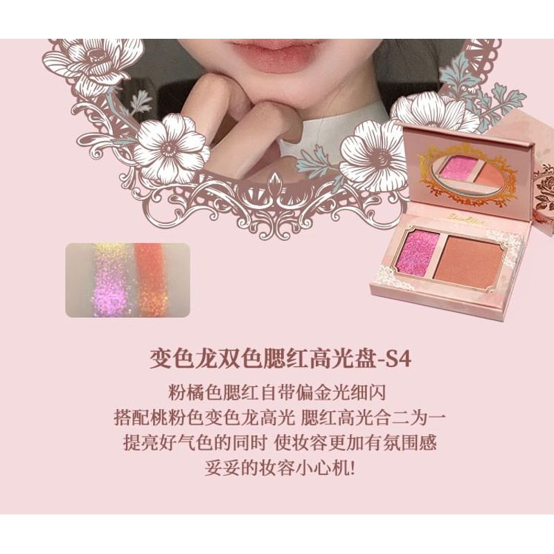 SheenEffect - Chameleon Highlighter & Cheek Blusher Palette - 4 Colors