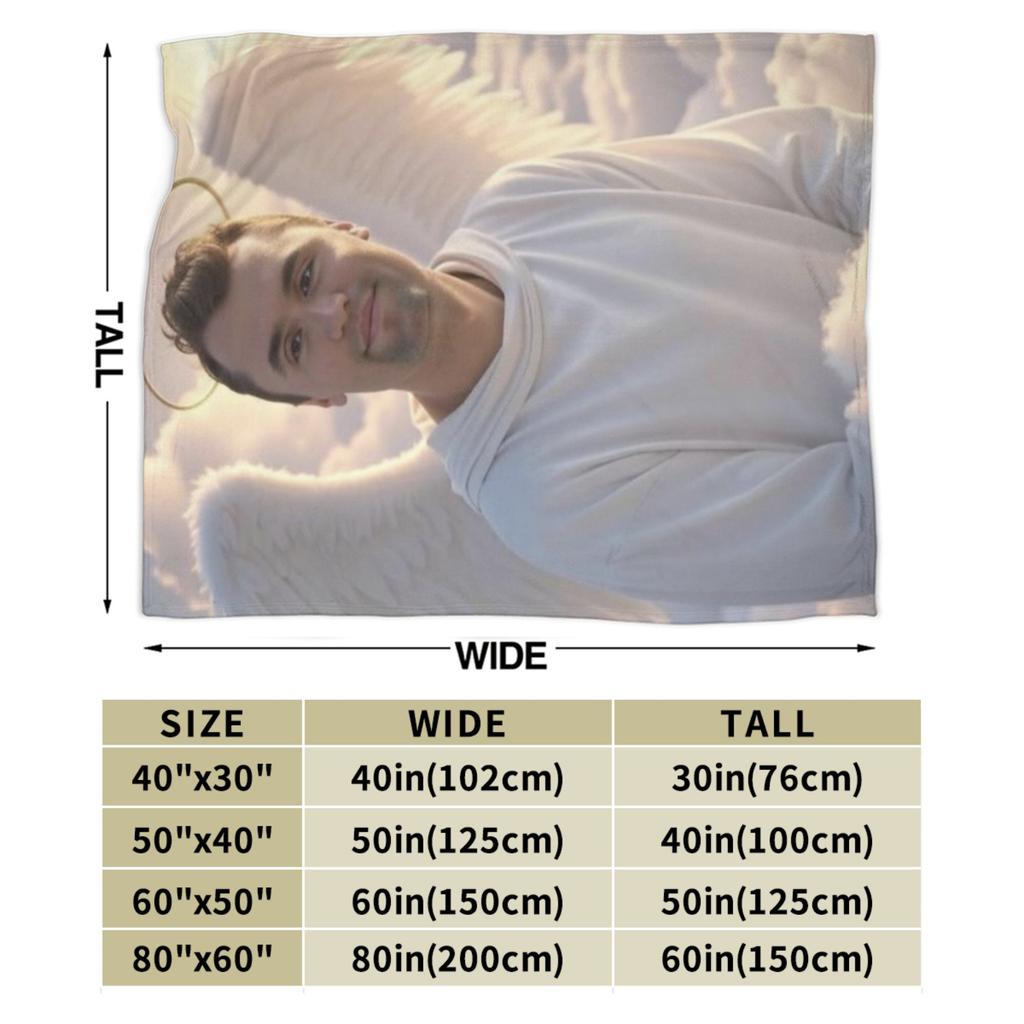 Charlie Kirk Angelic Advocate Throw Blanket for Couch Soft Cozy Plush Blanket 50x60 Inches Multiple Sizes Bedspread All Seasons