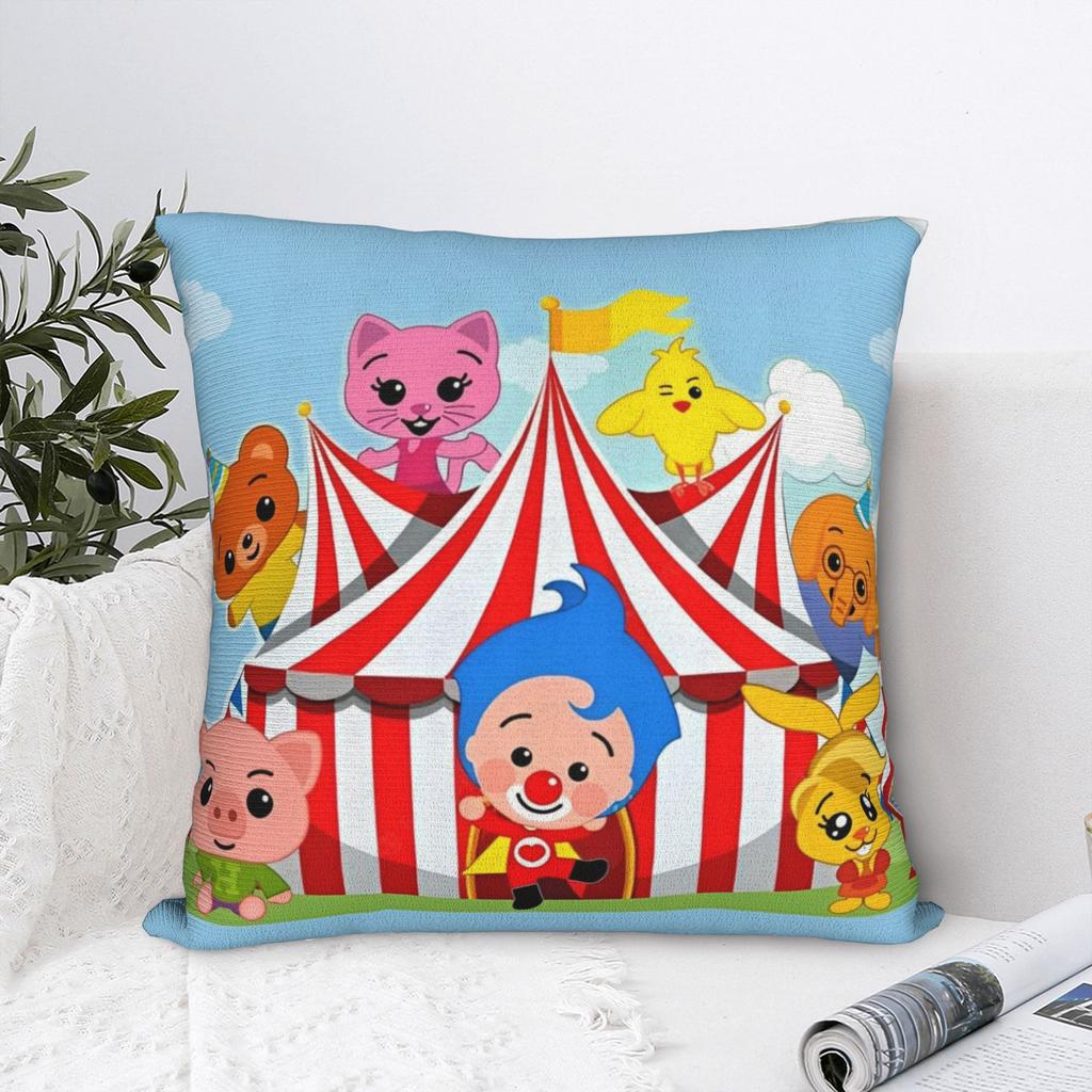 PPlims Square Pillow Cases Cartoon Clown Cushion Cover Fashion Polyester Decor Throw Pillow Case Cover for Seat