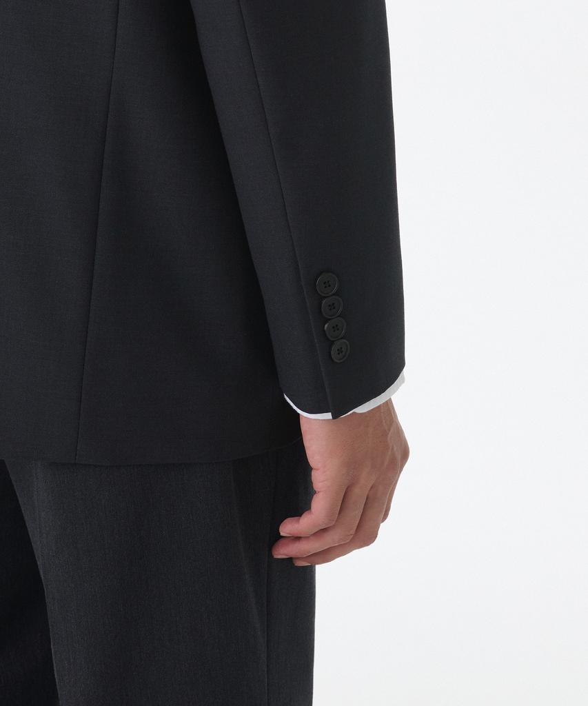 Musinsa Standard Wool Blend Relaxed Basic Blazer [Charcoal Grey]