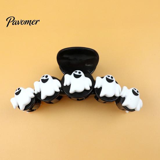 Stylish Hair Accessories for Festivals Halloween Claw Clip Women Girls, Cute Witch Hat/Pumpkin/Ghost Pumpkin Decorative Plastic Clips, Non-Slip