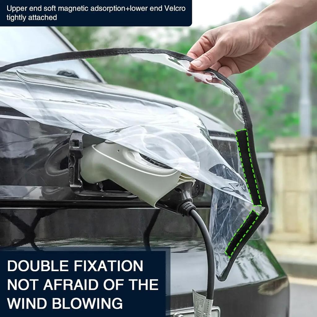 1PC Electric Vehicle Charging Port Rain Cover Outdoor Charging Port Sealing Cover Dustproof Protective Cover Waterproof Cover