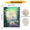 Disney oil painting Mickey Mouse and Walt Disney castle landscape painting art handmade diy painting home decoration gift