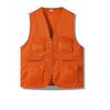 Customized Logo Polyester Fabric Vest Breathable Outdoor Casual Fishing Work Volunteer Safety Utility Multi Pocket OutWear OEM