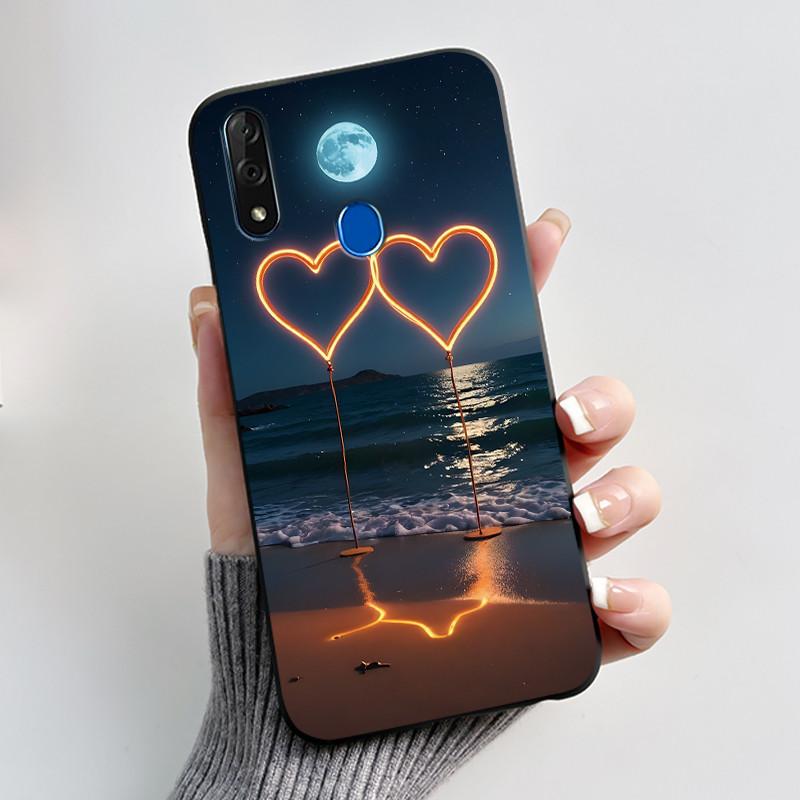 

For ZTE Blade V10 Case Luxury Cute Love Rabbit Funny Black Matte Soft TPU Protective Cover For ZTE V10 BladeV10 V 10 Phone Case ZTE Blade V10
