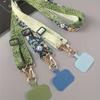 Green Leaves Universal Adjustable Crossbody Cell Phone Lanyard Neckband Strap Rope Anti-Lost Phone Lanyards with Gasket Clip