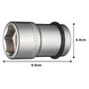TONE Wheel Nut Combination Socket 38 x 20mm Hex Size 8A-3820, 25.4mm (1") Drive,